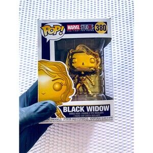 Funko Pop! Marvel Black Widow #380 Gold Metalic Vinyl - In Hand, Look At Photos!